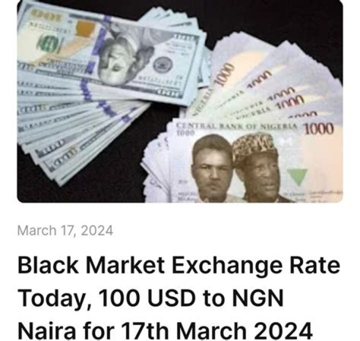 Aboki Naira To Dollar Black Market Rate Today 17 February 2024