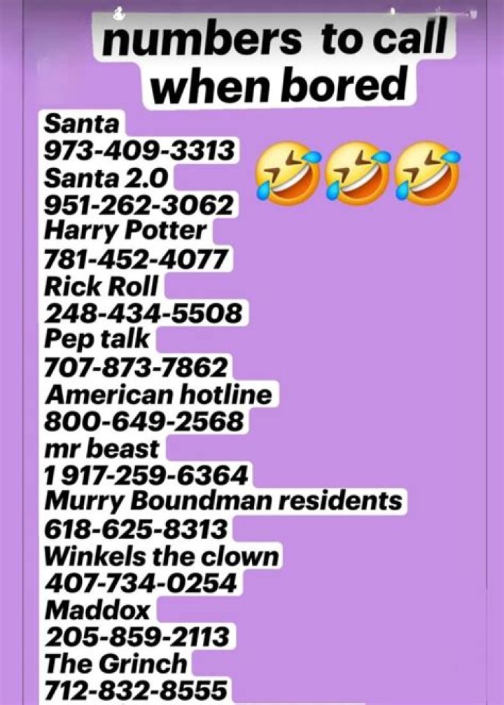 Funny Numbers To Call When You are Bored or Stuck At Home