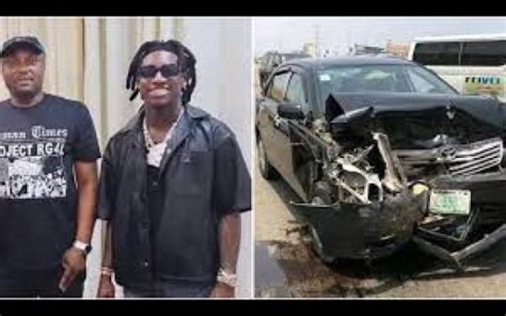 Shallipopi and Isreal DMW Survive Abuja Car Crash Unharmed